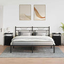 vidaXL Éjjeliszekrény Musta tammi Faanyag