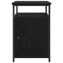 vidaXL Éjjeliszekrény Musta tammi Faanyag