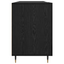 vidaXL Asztal polcokkal tárolóval Musta tammi 140 x 50 x 75 cm Faanyag