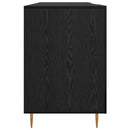 vidaXL Asztal polcokkal tárolóval Musta tammi 140 x 50 x 75 cm Faanyag