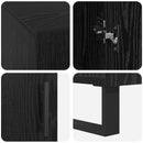 vidaXL Asztal polcokkal tárolóval Musta tammi 140 x 50 x 75 cm Faanyag