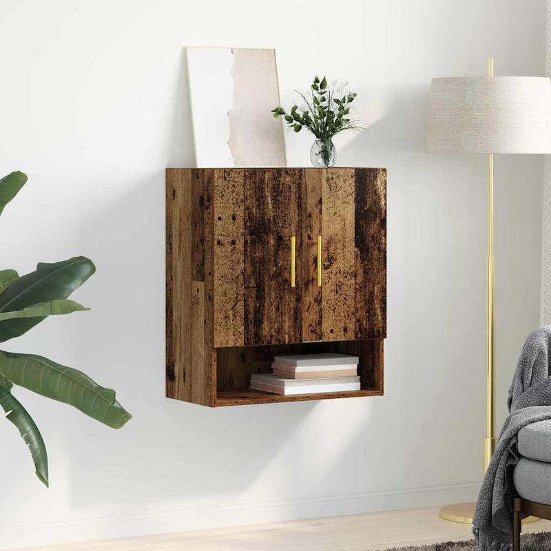 vidaXL Fali Szekrény Falra szerelhető Régi fa 60 x 31 x 70 cm Faanyag