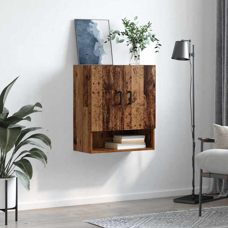 vidaXL Fali Szekrény Falra szerelhető Öreg fa 60 x 31 x 70 cm Faanyag