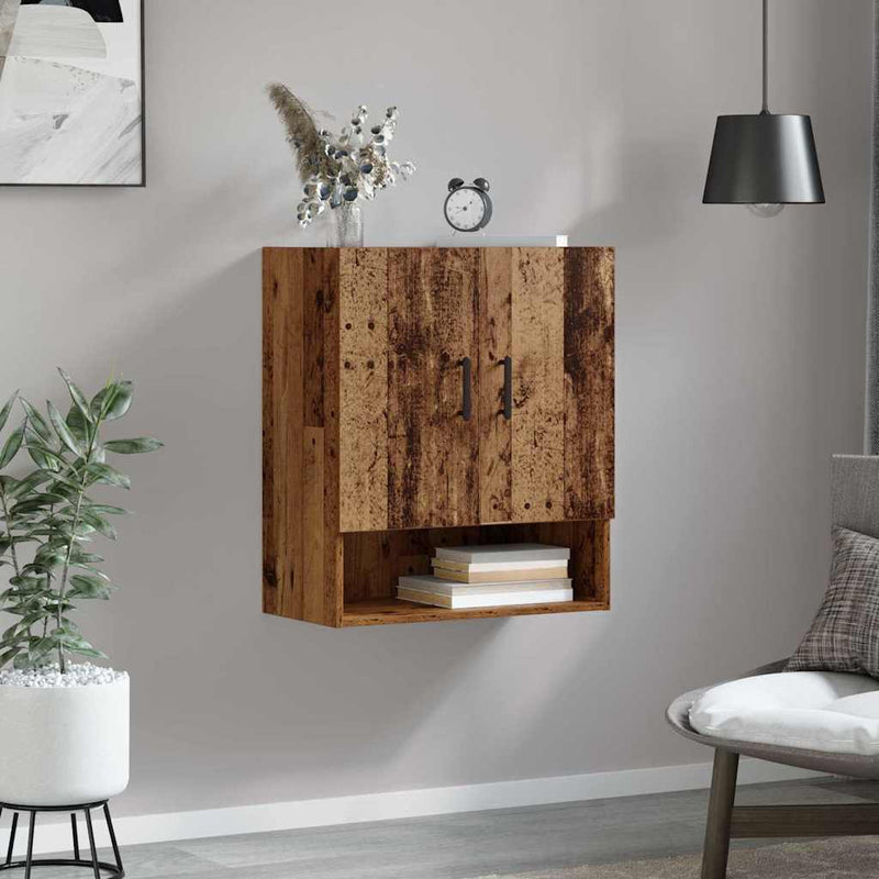 vidaXL Fali Szekrény Falra szerelhető Régi fa 60 x 31 x 70 cm Faanyag