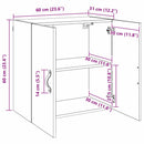 vidaXL Fali Szekrény Musta tammi 60 x 31 x 60 cm Faanyag