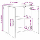 vidaXL Fali szekrény Falra szerelhető Öreg fa 60 x 31 x 60 cm Faanyag