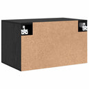 vidaXL Fali szekrény Fekete tölgy 60 x 36,5 x 35 cm Faanyag
