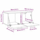 vidaXL Fali Szekrény Régi fa 80 x 36.5 x 35 cm Faanyag