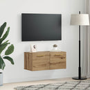 vidaXL Fali Szekrény 80 x 36.5 x 35 cm Szerelt Fa kézműves tölgy