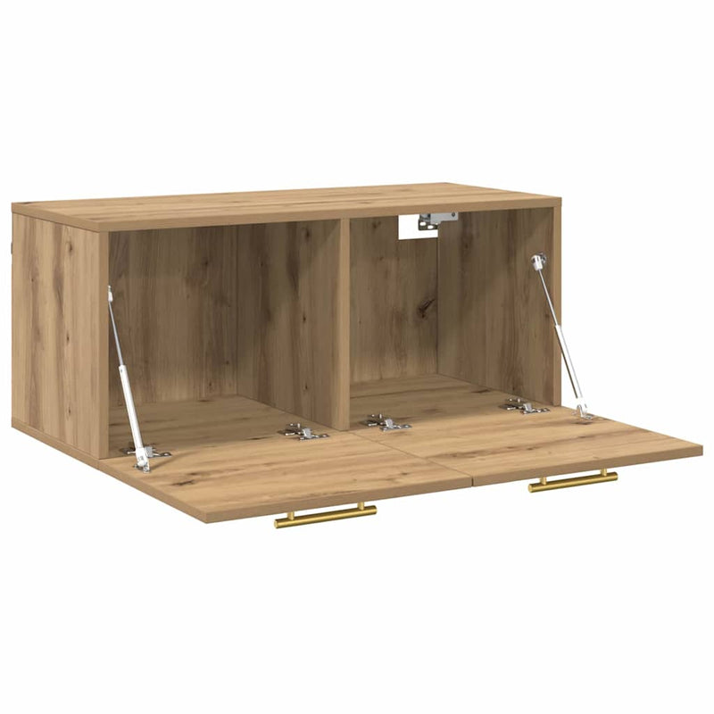 vidaXL Fali Szekrény kézműves tölgy 80 x 36.5 x 35 cm Faanyag