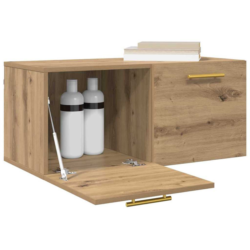 vidaXL Fali Szekrény kézműves tölgy 80 x 36.5 x 35 cm Faanyag