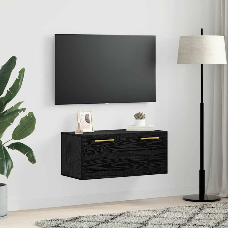 vidaXL Fali Szekrény Musta tammi 80 x 36.5 x 35 cm Faanyag