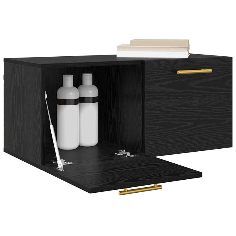 vidaXL Fali Szekrény Musta tammi 80 x 36.5 x 35 cm Faanyag