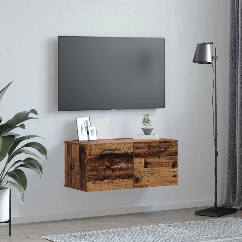 vidaXL Fali Szekrény Régi fa 80 x 36.5 x 35 cm Faanyag