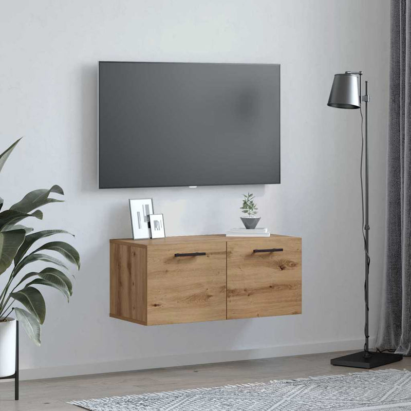 vidaXL Fali Szekrény kézműves tölgy 80 x 36.5 x 35 cm Faanyag