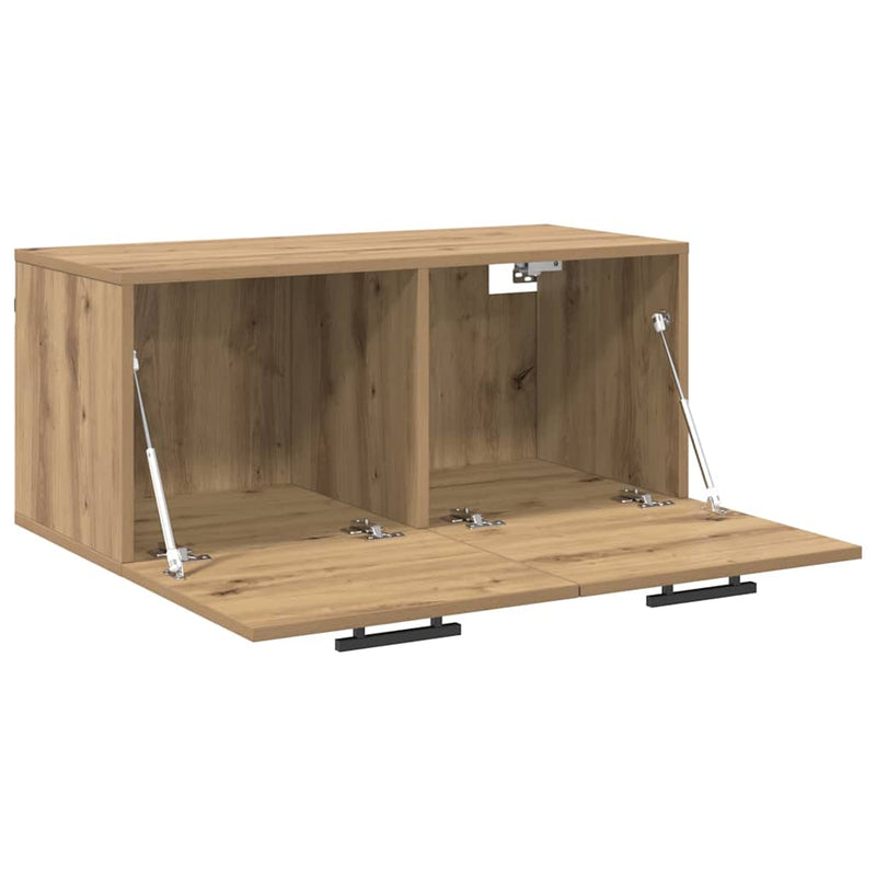 vidaXL Fali Szekrény kézműves tölgy 80 x 36.5 x 35 cm Faanyag