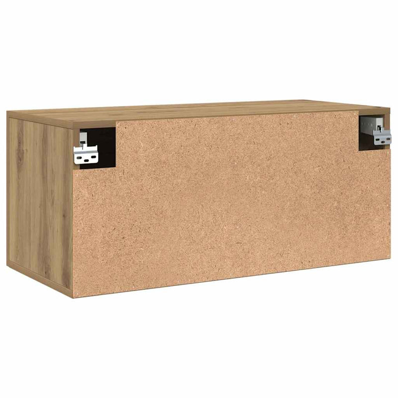 vidaXL Fali Szekrény kézműves tölgy 80 x 36.5 x 35 cm Faanyag