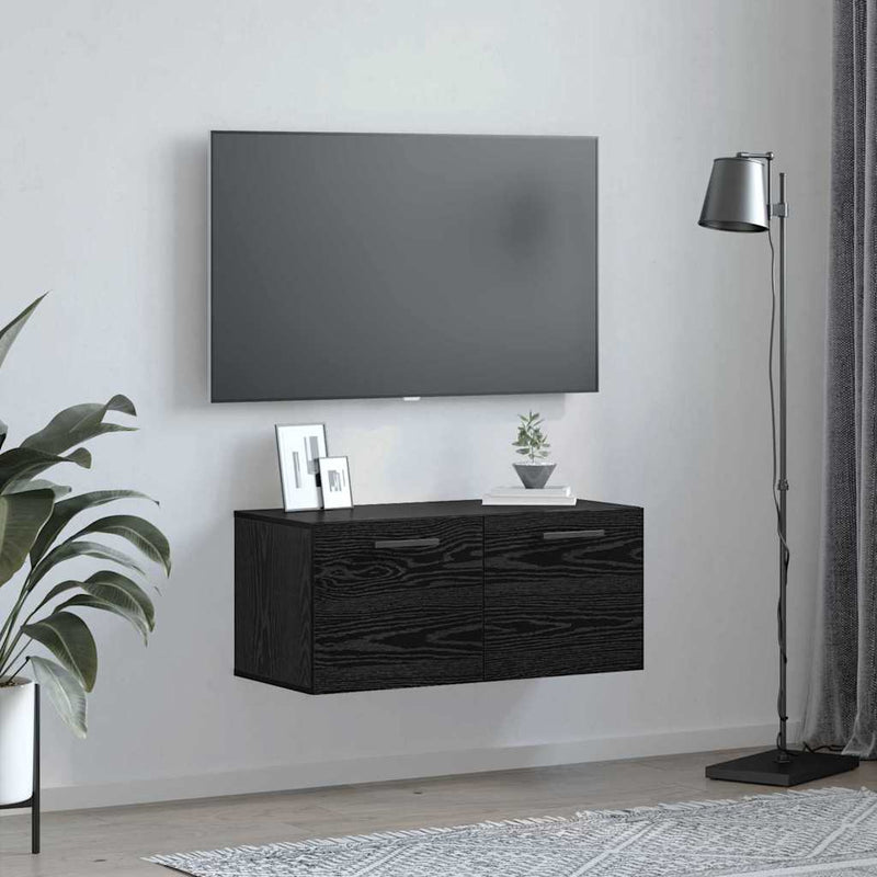 vidaXL Fali Szekrény Musta tammi 80 x 36.5 x 35 cm Faanyag