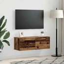 vidaXL Fali Szekrény Régi fa 100 x 36.5 x 35 cm Faanyag