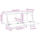 vidaXL Fali Szekrény Régi fa 100 x 36.5 x 35 cm Faanyag