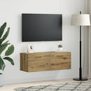 vidaXL Fali Szekrény kézműves tölgy 100 x 36.5 x 35 cm Faanyag