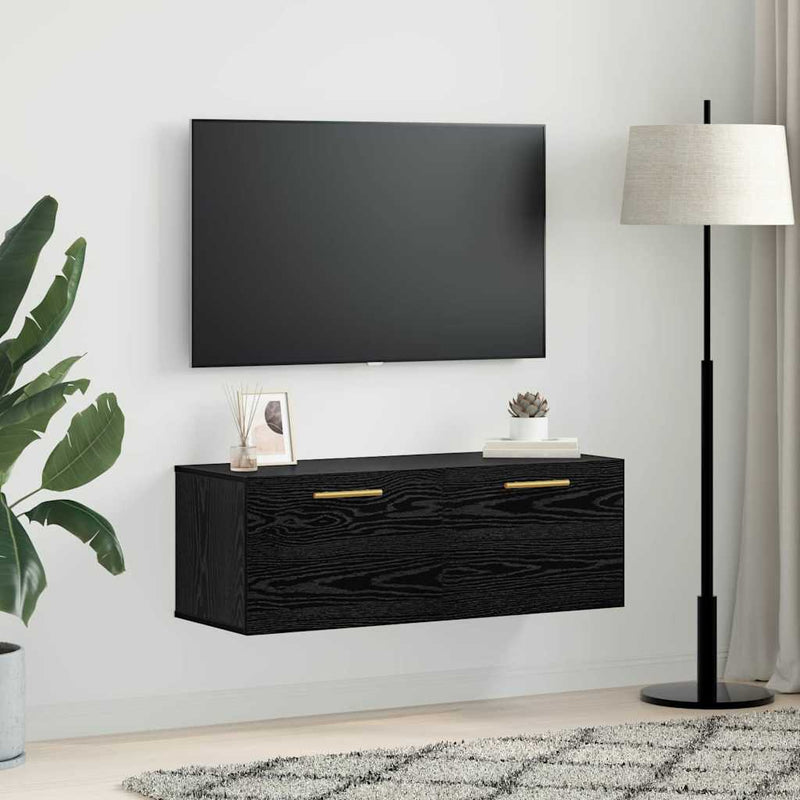 vidaXL Fali Szekrény Musta tammi 100 x 36.5 x 35 cm Faanyag