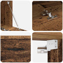 vidaXL Fali szekrény Öreg fa 100 x 36,5 x 35 cm Faanyag