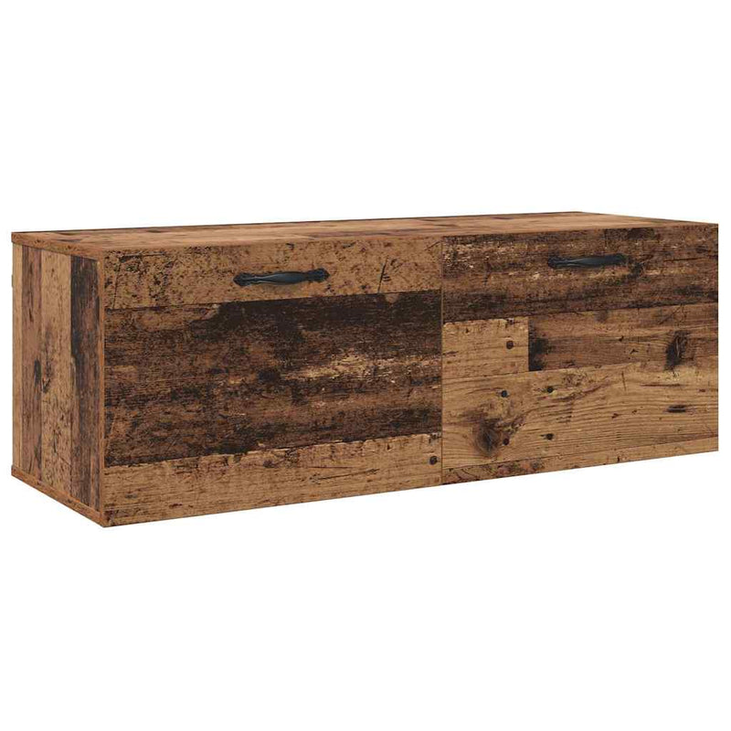 vidaXL Fali Szekrény Öreg fa 100 x 36.5 x 35 cm Faanyag