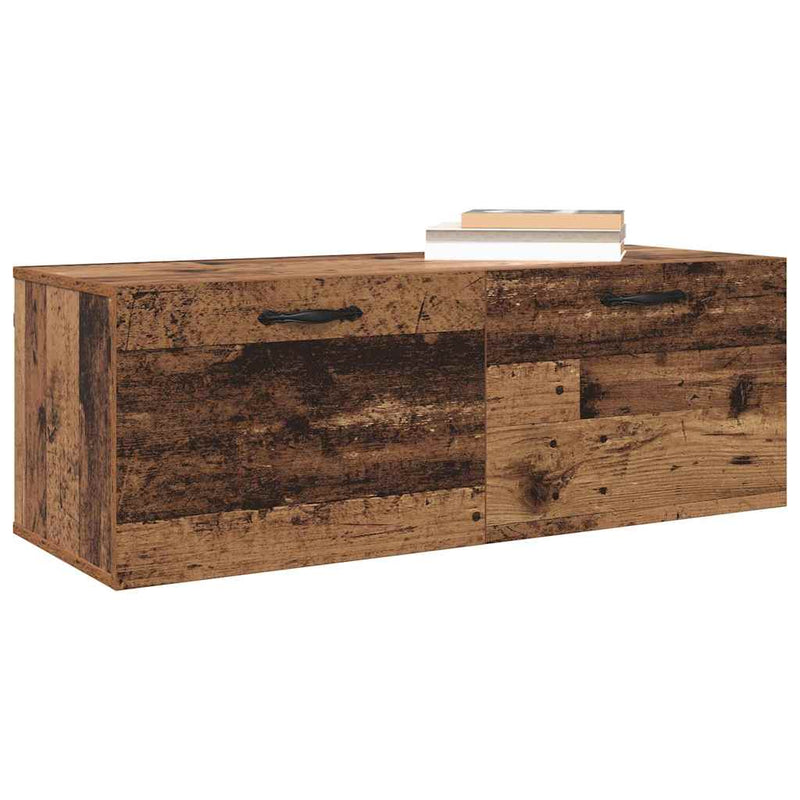 vidaXL Fali Szekrény Öreg fa 100 x 36.5 x 35 cm Faanyag