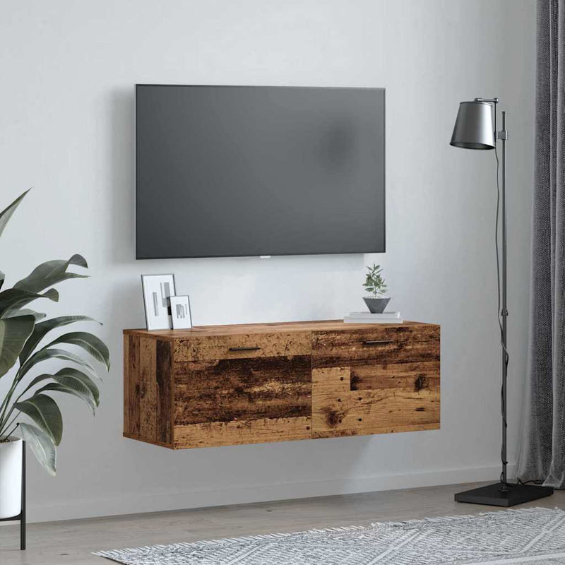 vidaXL Fali Szekrény Régi fa 100 x 36.5 x 35 cm Faanyag