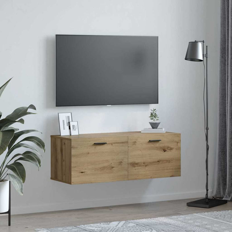 vidaXL Fali Szekrény kézműves tölgy 100 x 36.5 x 35 cm Faanyag