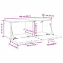 vidaXL Fali Szekrény Régi fa 100 x 36.5 x 35 cm Faanyag