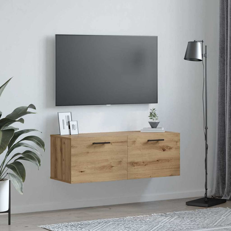 vidaXL Fali Szekrény kézműves tölgy 100 x 36.5 x 35 cm Faanyag