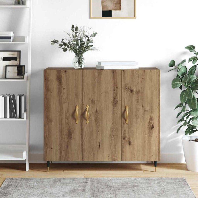 vidaXL Széf Barna 90 x 34 x 80 cm Faanyag