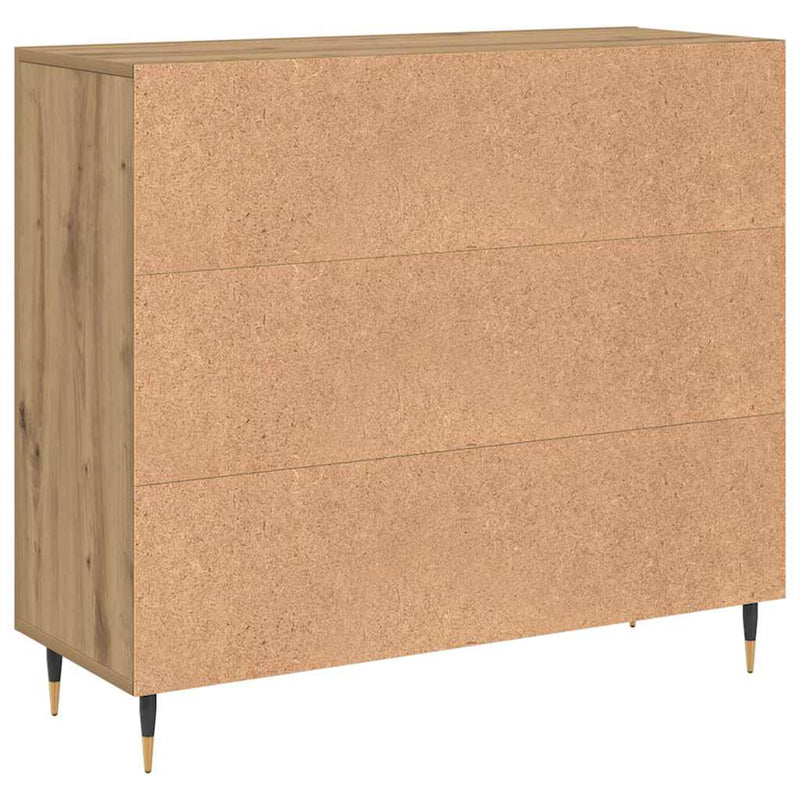 vidaXL Széf Barna 90 x 34 x 80 cm Faanyag