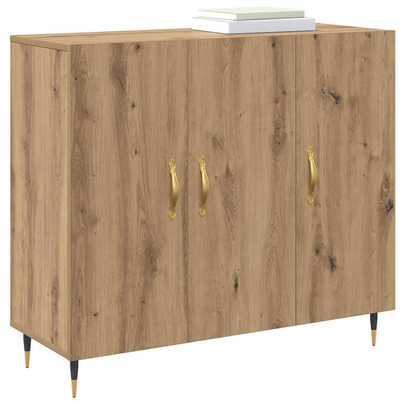 vidaXL Széf Barna 90 x 34 x 80 cm Faanyag