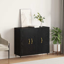 vidaXL Széf Fekete tölgy 90 x 34 x 80 cm Faanyag