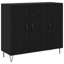 vidaXL Széf Fekete tölgy 90 x 32,5 x 80 cm Faanyag