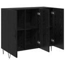 vidaXL Széf Fekete tölgy 90 x 32,5 x 80 cm Faanyag