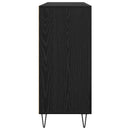vidaXL Széf Fekete tölgy 90 x 32,5 x 80 cm Faanyag