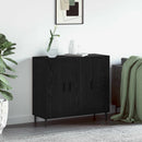vidaXL Széf Fekete tölgy 90 x 34 x 80 cm Faanyag