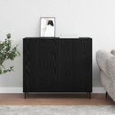vidaXL Széf Fekete tölgy 90 x 34 x 80 cm Faanyag
