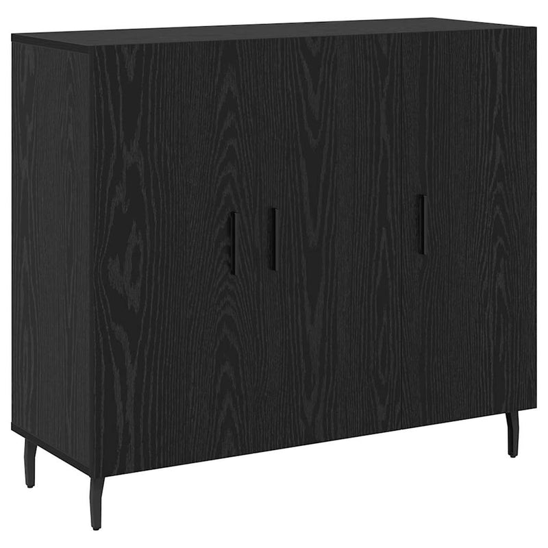 vidaXL Széf Fekete 90 x 34 x 80 cm Faanyag