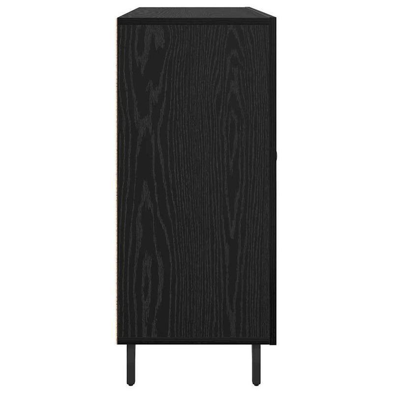 vidaXL Széf Fekete 90 x 34 x 80 cm Faanyag