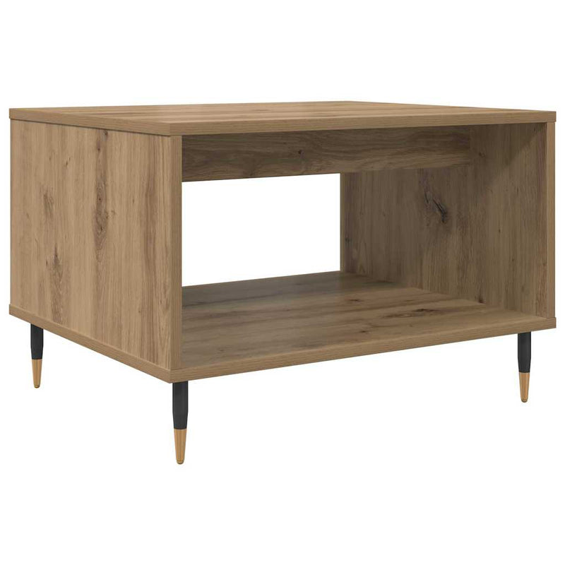 vidaXL Dohányzóasztal kézműves tölgy 60 x 50 x 40 cm Faanyag