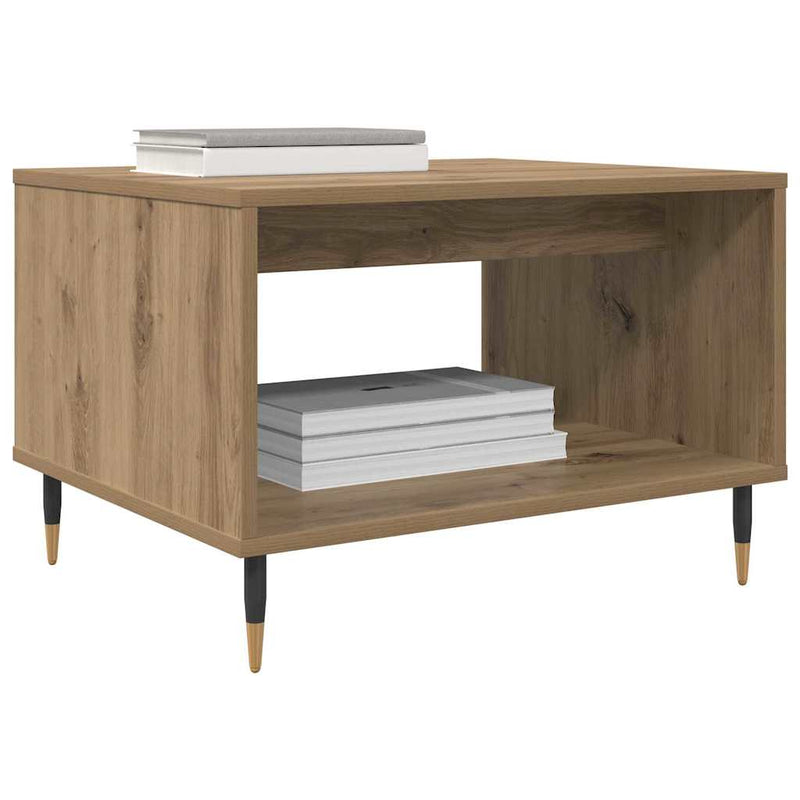 vidaXL Dohányzóasztal kézműves tölgy 60 x 50 x 40 cm Faanyag