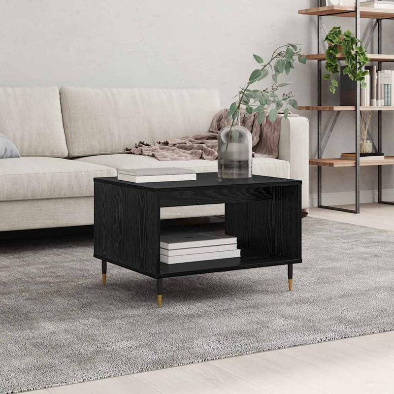 vidaXL Dohányzóasztal Musta tammi 60 x 50 x 40 cm Faanyag