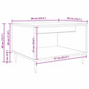 vidaXL Dohányzóasztal Musta tammi 60 x 50 x 40 cm Faanyag