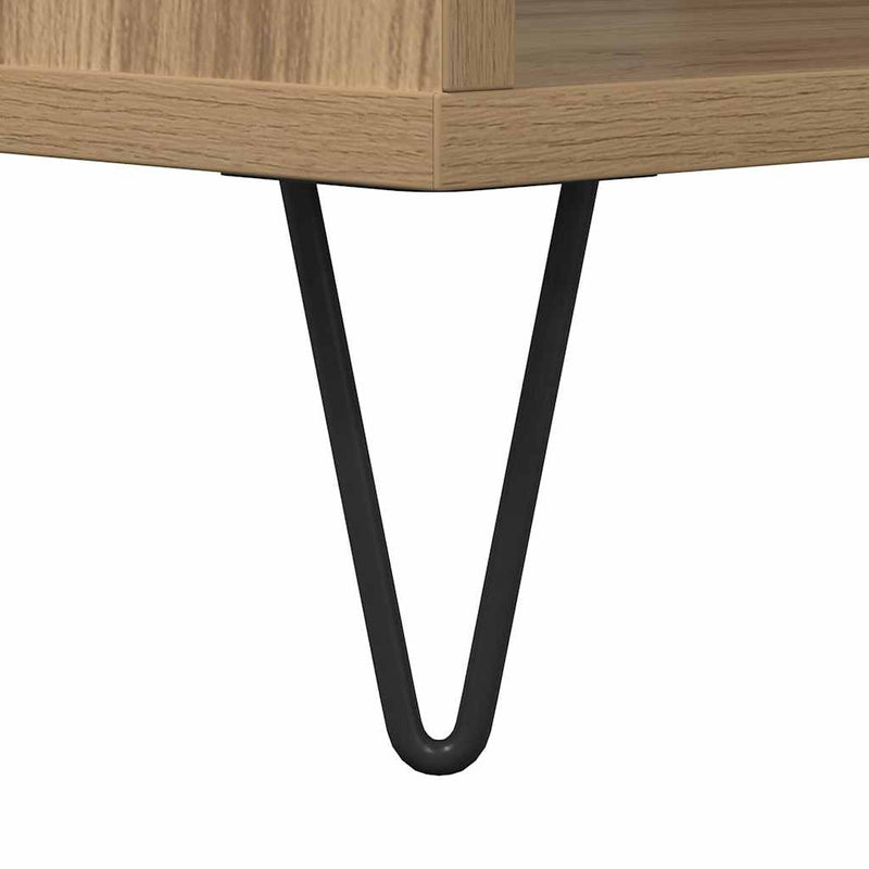 vidaXL Dohányzóasztal kézműves tölgy 60 x 50 x 40 cm Faanyag