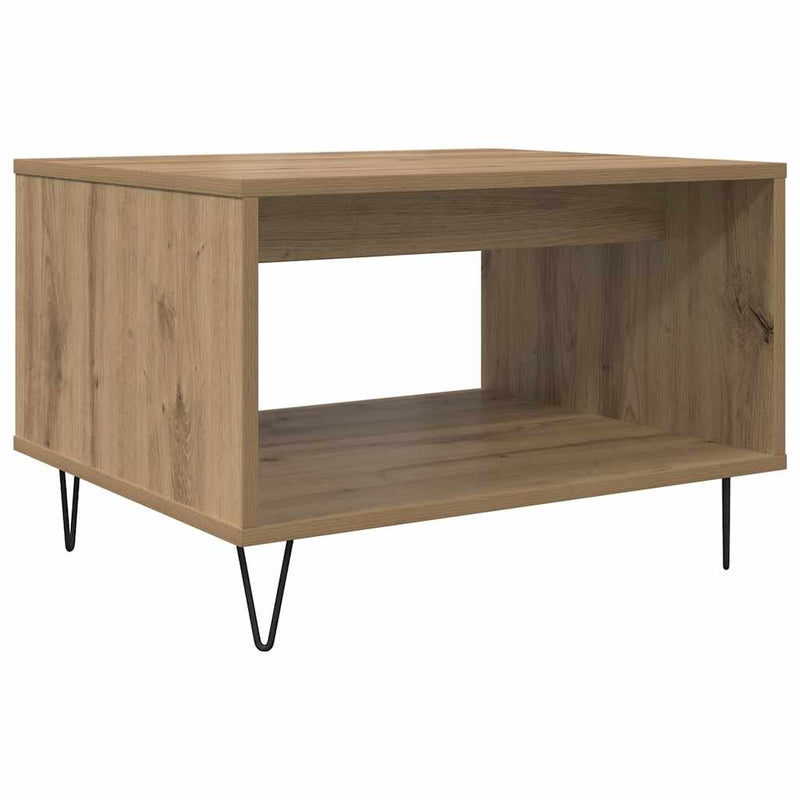 vidaXL Dohányzóasztal kézműves tölgy 60 x 50 x 40 cm Faanyag